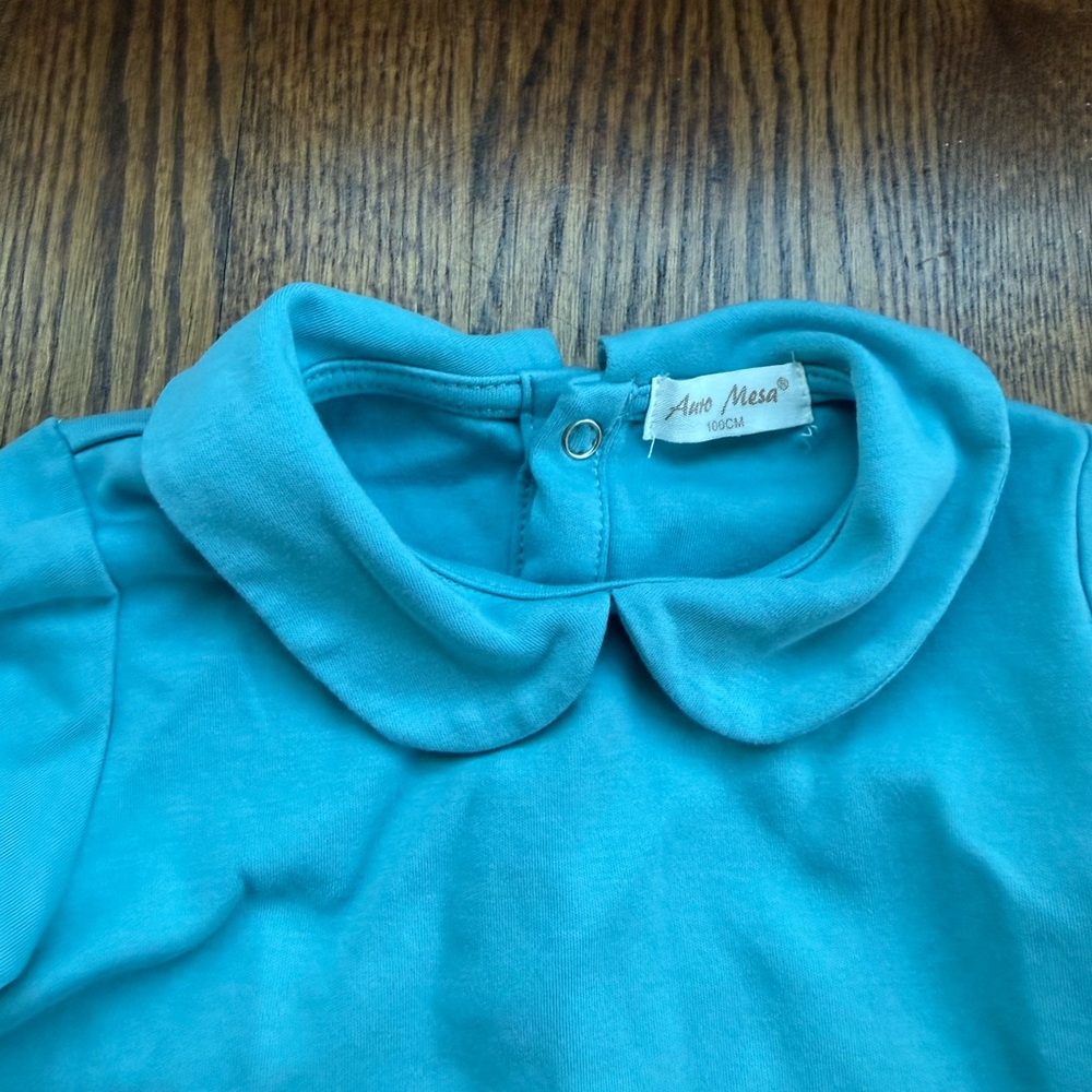 Auto Mesa Peter Pan Collar Top Sz 4 - Picture 2 of 4